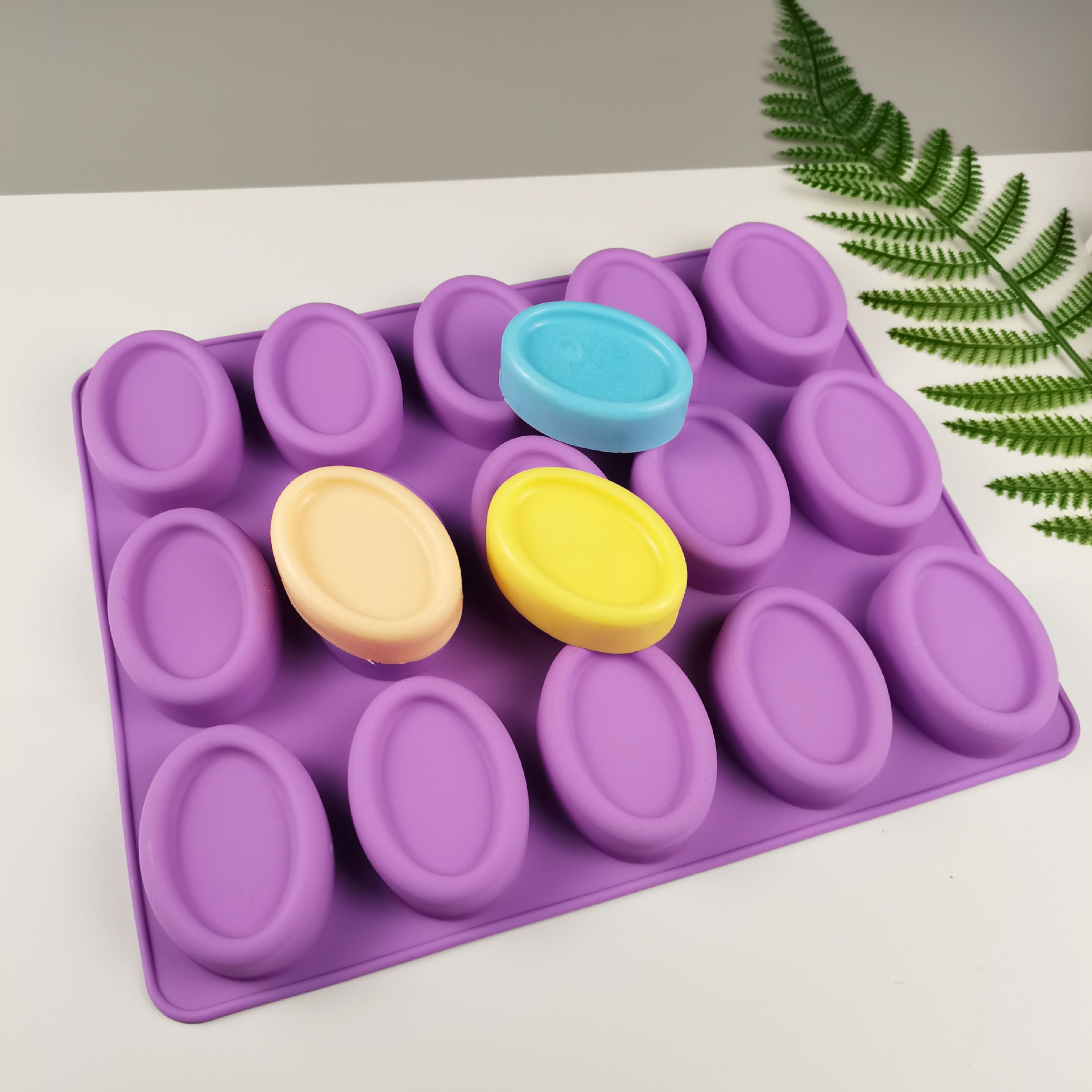 Soap Making Kit For Beginners - Силиконовые овальные формы для мыла, 15